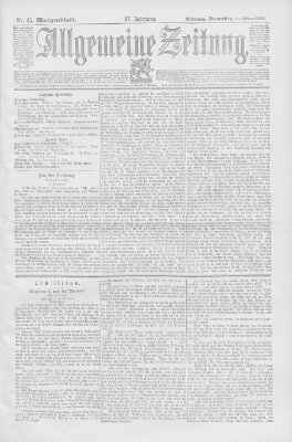 Allgemeine Zeitung Donnerstag 14. Februar 1895