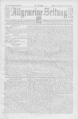 Allgemeine Zeitung Mittwoch 20. Februar 1895