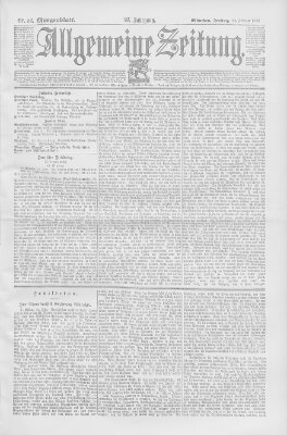 Allgemeine Zeitung Freitag 22. Februar 1895