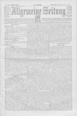 Allgemeine Zeitung Montag 25. Februar 1895