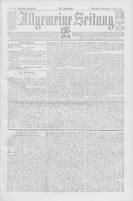 Allgemeine Zeitung Samstag 2. März 1895