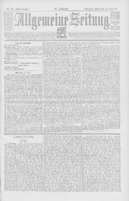 Allgemeine Zeitung Mittwoch 20. März 1895