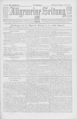 Allgemeine Zeitung Samstag 23. März 1895