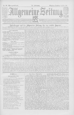 Allgemeine Zeitung Samstag 30. März 1895