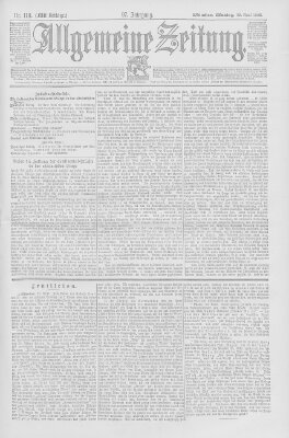 Allgemeine Zeitung Montag 29. April 1895