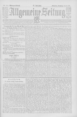 Allgemeine Zeitung Samstag 25. Mai 1895