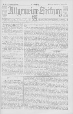 Allgemeine Zeitung Donnerstag 30. Mai 1895