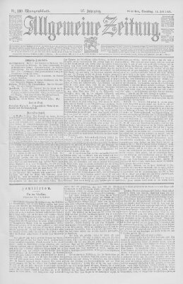 Allgemeine Zeitung Dienstag 11. Juni 1895