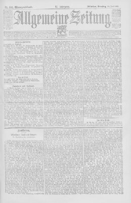 Allgemeine Zeitung Samstag 15. Juni 1895