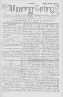 Allgemeine Zeitung Sonntag 30. Juni 1895