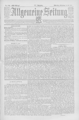 Allgemeine Zeitung Montag 15. Juli 1895