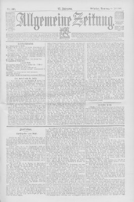 Allgemeine Zeitung Sonntag 21. Juli 1895