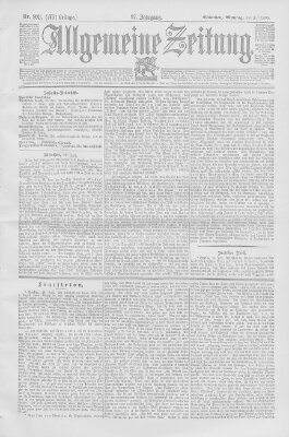 Allgemeine Zeitung Montag 29. Juli 1895