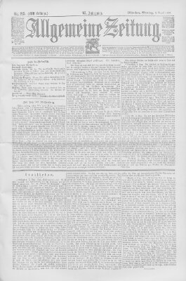 Allgemeine Zeitung Montag 5. August 1895