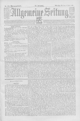 Allgemeine Zeitung Freitag 9. August 1895