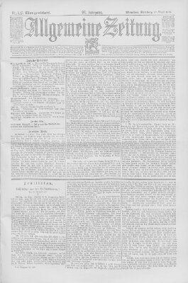 Allgemeine Zeitung Samstag 17. August 1895