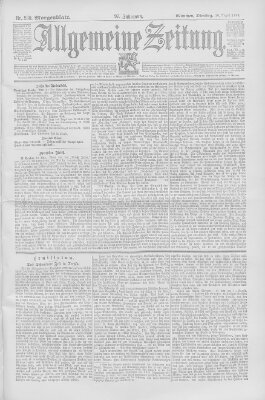 Allgemeine Zeitung Dienstag 20. August 1895