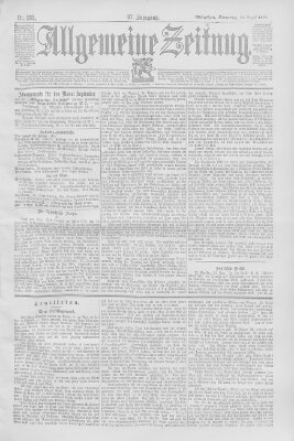 Allgemeine Zeitung Sonntag 25. August 1895