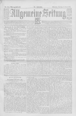 Allgemeine Zeitung Freitag 30. August 1895