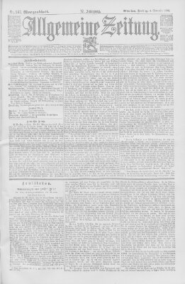 Allgemeine Zeitung Freitag 6. September 1895