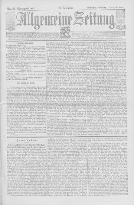 Allgemeine Zeitung Dienstag 10. September 1895