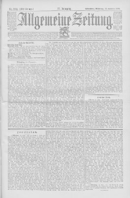 Allgemeine Zeitung Montag 23. September 1895