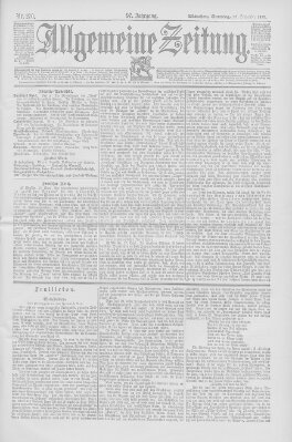 Allgemeine Zeitung Sonntag 29. September 1895