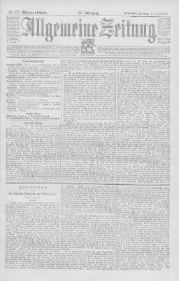 Allgemeine Zeitung Freitag 4. Oktober 1895