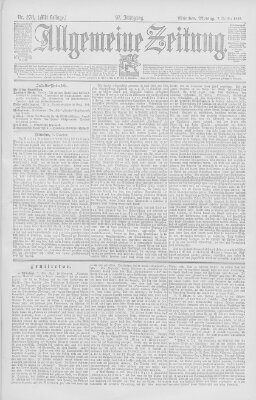 Allgemeine Zeitung Montag 7. Oktober 1895