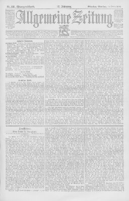 Allgemeine Zeitung Dienstag 15. Oktober 1895