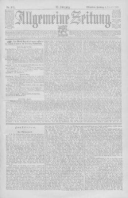 Allgemeine Zeitung Freitag 1. November 1895