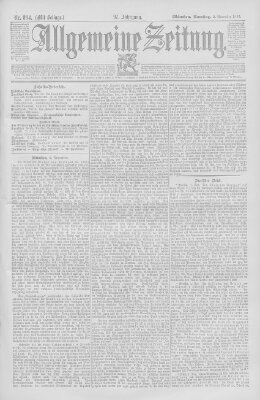 Allgemeine Zeitung Samstag 2. November 1895