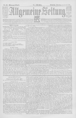 Allgemeine Zeitung Samstag 9. November 1895