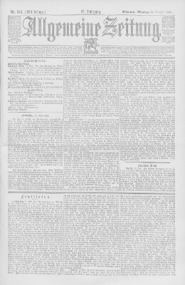 Allgemeine Zeitung Montag 11. November 1895