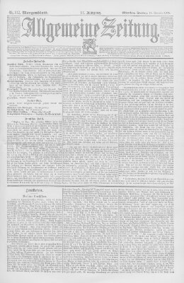 Allgemeine Zeitung Freitag 15. November 1895