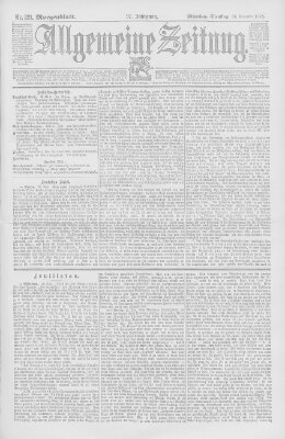 Allgemeine Zeitung Dienstag 19. November 1895