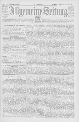 Allgemeine Zeitung Freitag 22. November 1895