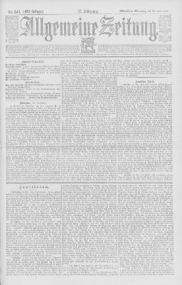 Allgemeine Zeitung Montag 16. Dezember 1895