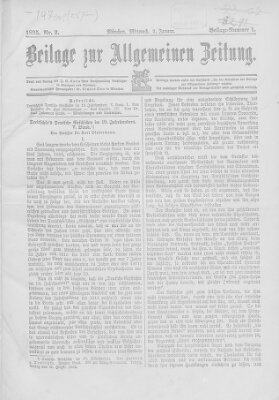 Allgemeine Zeitung Mittwoch 2. Januar 1895