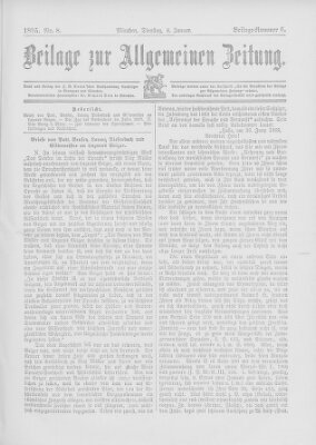 Allgemeine Zeitung Dienstag 8. Januar 1895