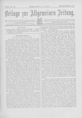 Allgemeine Zeitung Montag 14. Januar 1895