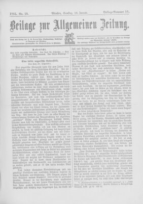 Allgemeine Zeitung Samstag 19. Januar 1895