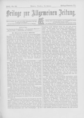 Allgemeine Zeitung Dienstag 29. Januar 1895