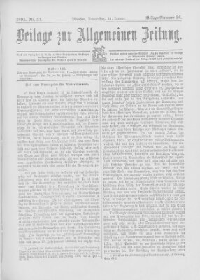 Allgemeine Zeitung Donnerstag 31. Januar 1895