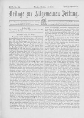 Allgemeine Zeitung Montag 4. Februar 1895