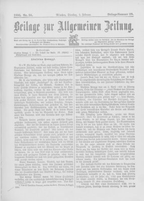 Allgemeine Zeitung Dienstag 5. Februar 1895