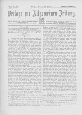 Allgemeine Zeitung Dienstag 12. Februar 1895