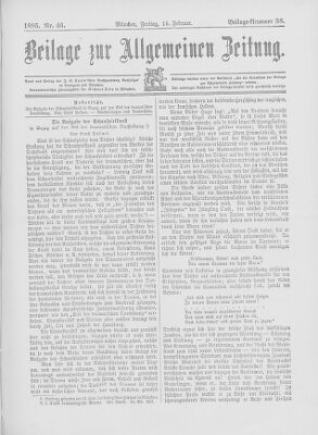 Allgemeine Zeitung Freitag 15. Februar 1895