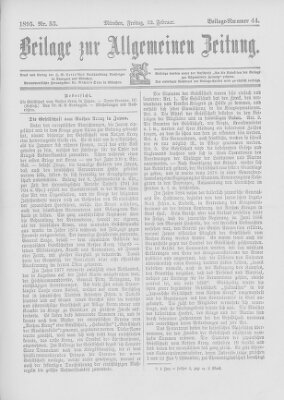 Allgemeine Zeitung Freitag 22. Februar 1895