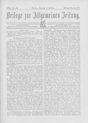 Allgemeine Zeitung Mittwoch 27. Februar 1895